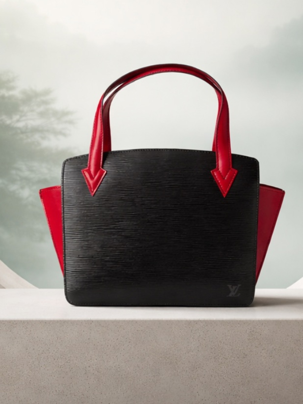 Louis Vuitton Varennes Epi Black and Red Shoulder Bag.
